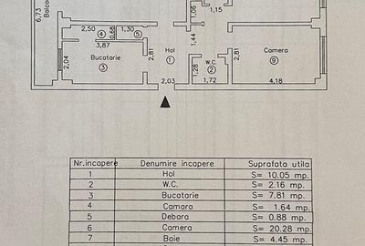 Apartament 3 camere cu suprafata totala 80,55 mp, Zona Calarasilor. - 2