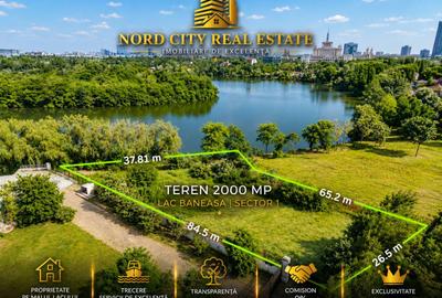 Teren Baneasa - deschidere la lac - ideal vila - premium- 2000 mp - 2