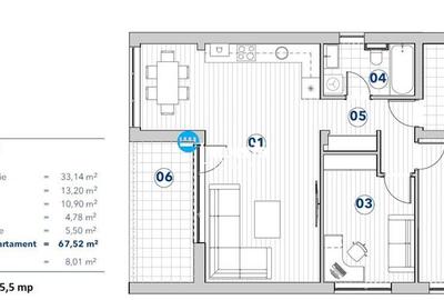 Apartament 3 camere 75 mp Rediu,parcare inclusa - 12