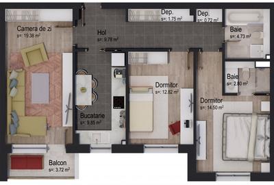 Apartament 3 camere Rainbow by Casa Nobel - 2