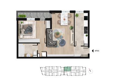 Apartament cu 2 camere decomandat în Giulești