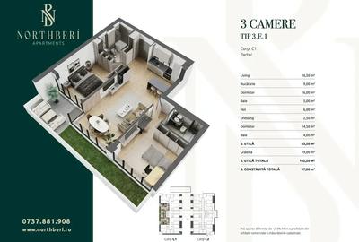Apartament 3 camere - 1