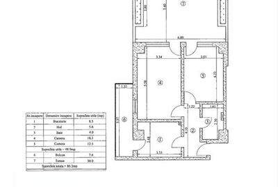 Apartament cu 2 camere decomandat în Cug