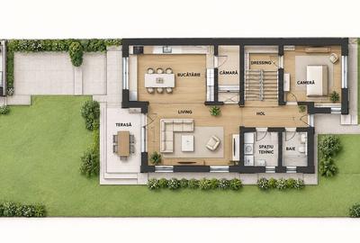 Casa individuala NZEB, 5 camere, 3 bai, finisata, P+ET+POD, Someseni - 6