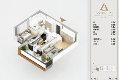 Apartament 2 Camere Moderne în Complex Rezidențial de Lux | Comision 0% - 2