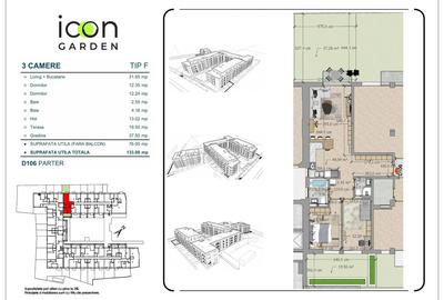 Apartament 3 camere cu grădină grădină - ICON Garden, central - nou - finalizat - 5