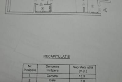 Apartament cu 2 camere semidecomandat în Tătărași