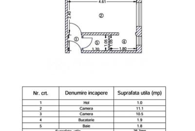 Apartament cu 2 camere în Tătărași