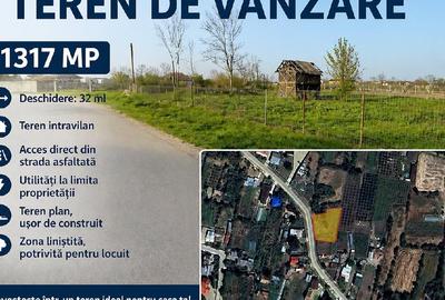 Teren Construcții intravilan de 1317 mp, în Vișina