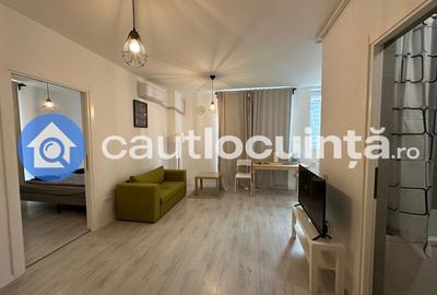Apartament cu 2 camere semidecomandat, mobilat în Băneasa