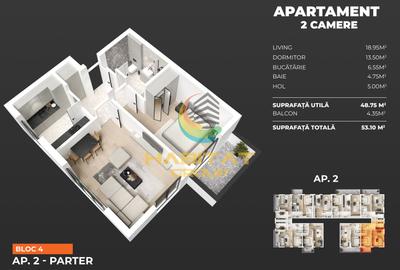 Apartament cu 2 camere semidecomandat în Sud-Est