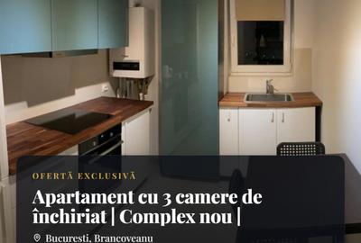 Apartament cu 3 camere de închiriat | Complex nou | Metrou Brancoveanu | Etaj 10 - 1