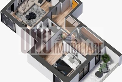 Apartament cu 2 camere decomandat în Nicolina