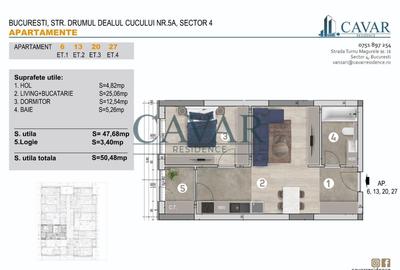 Apartament cu 2 camere semidecomandat în Brâncoveanu
