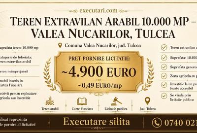 Teren agricol extravilan de 10000 mp, în Central