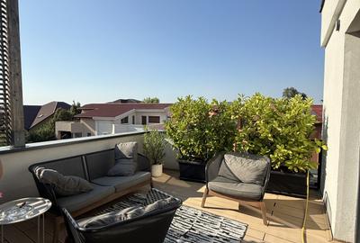 Penthouse cu 3 camere semidecomandat, mobilat în Pipera