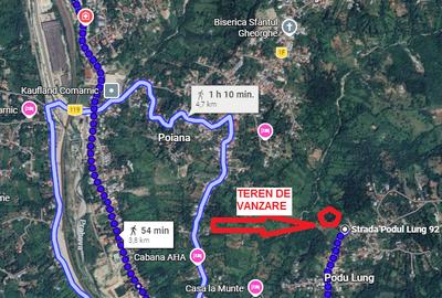 Teren agricol intravilan de 2142 mp, în Podul Lung