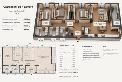 APARTAMENT CU 4 CAMERE ÎNTR-UN COMPLEX REZIDENȚIAL DE EXCEPȚIE - BĂNEASA - 9