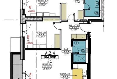 Apartament cu vedere la mare, 3 camere One Mamaia Nord, Summerland, mobilat - 15