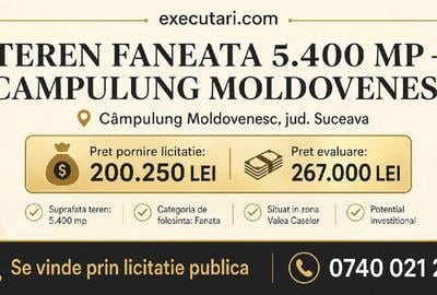 Teren de 5400 mp, în Central