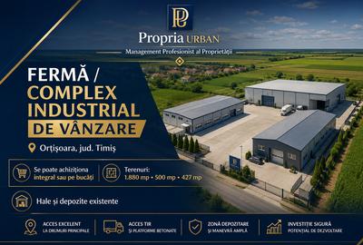Complex industrial/Ferma de vânzare | Orțișoara, jud. Timiș - 1