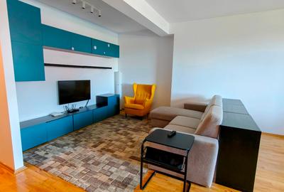 Apartament cu 2 camere semidecomandat, mobilat în Băneasa