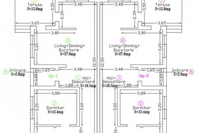 Duplex cu 3 camere si 2 bai - 76 mp utili - Pozitie excelenta Bucovat - 2