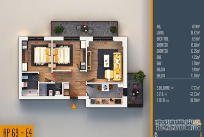 Apartament cu 3 camere decomandat în Theodor Pallady