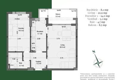2 camere decomandat | 61 mp | Calitate premium | PROIECT NOU - 3