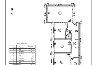 Apartament cu 3 camere decomandat în Central
