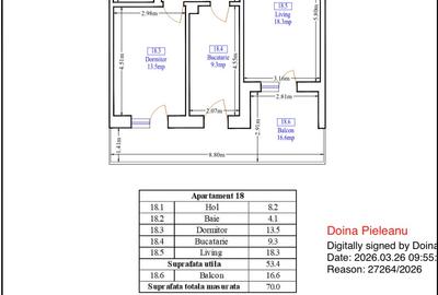 Apartament 2 camere,cf.1,centrala proprie,mutare imediata,Promenada Lacul Morii - 35