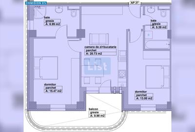 Apartament cu 3 camere decomandat în Hotvon