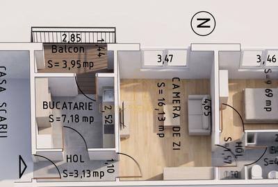 LOC DE PARCARE INCLUS Apartament 2 Camere Poarta 6 Lângă Liceul Blaga - 11