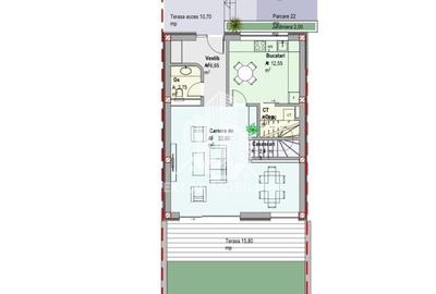 Casa 4 camere complex rezidential, 2 locuri de parcare , Palazu Mare - 14