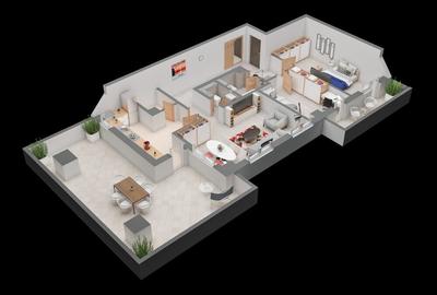 Apartament 3 camere, 2 bai, decomandat, 88 mp + terasa - 9