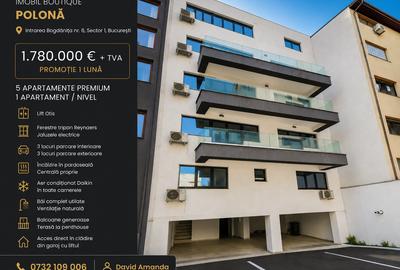Imobil Boutique Premium Polonă | 5 Apartamente | Lift Otis | Parcări - 1