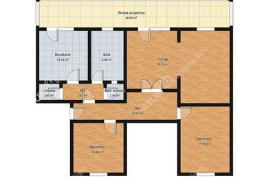 Apartament cu 3 camere la vila 115 mp utili langa Parcul Sub Arini - 8