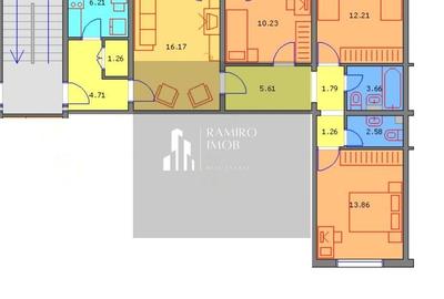 Apartament cu 4 camere decomandat, mobilat în Apărătorii Patriei