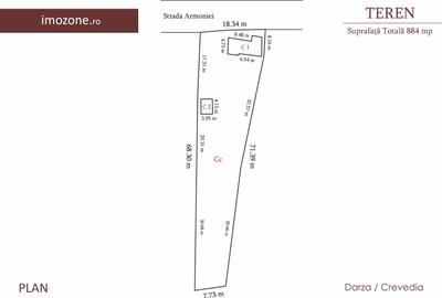 CREVEDIA - DARZA - TEREN 884MP I UTILITATI IN ZONA I COMISION 0% - IMOZONE | - 2