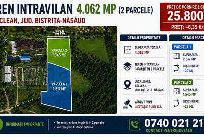 Teren intravilan de 4062 mp, în Central