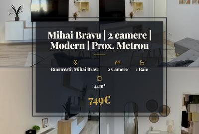 Apartament cu 2 camere decomandat, mobilat în Mihai Bravu