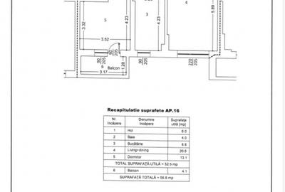 Apartament 2 camere | MRS Gradinile | Etaj 1/8 | 56,60 mp | Liber - 13
