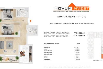 Apartament cu 3 camere decomandat în Gorjului