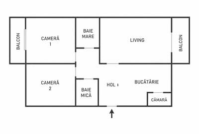 Apartament 3 camere decomandat, 65 mp, garaj, 2 băi, Plopilor - 10