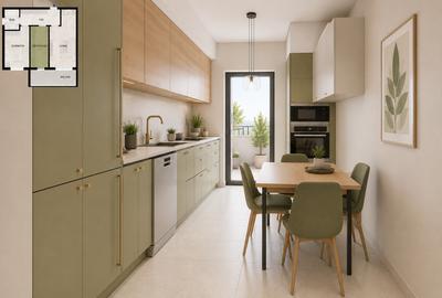 Apartament cu 2 camere decomandat în Titan