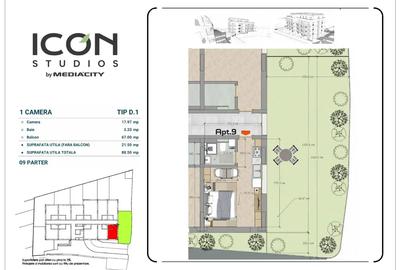 Garsonieră cu grădină în ansamblul ICON Studios - zona Moșilor - 7