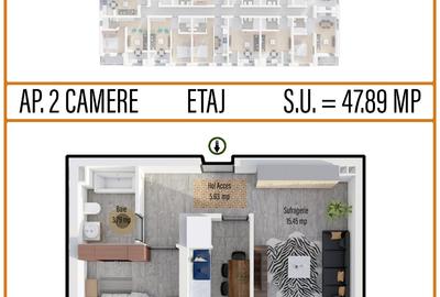 Militari Residence, 2 camere de vanzare, comision 0%, complex Eurocasa Residence - 1