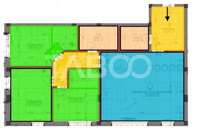 Apartament 4 camere decomanda 2 bai 95 mpu parcare Arhitectilor Sibiu - 2