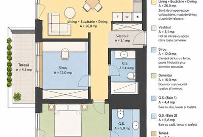 Apartament 3 camere în Cortina Elysium | Băneasa - 8