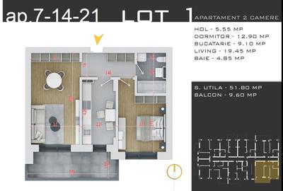 Apartament cu 2 camere decomandat în Theodor Pallady